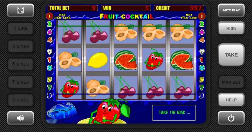 Dónde jugar Fruit Cocktail con dinero real